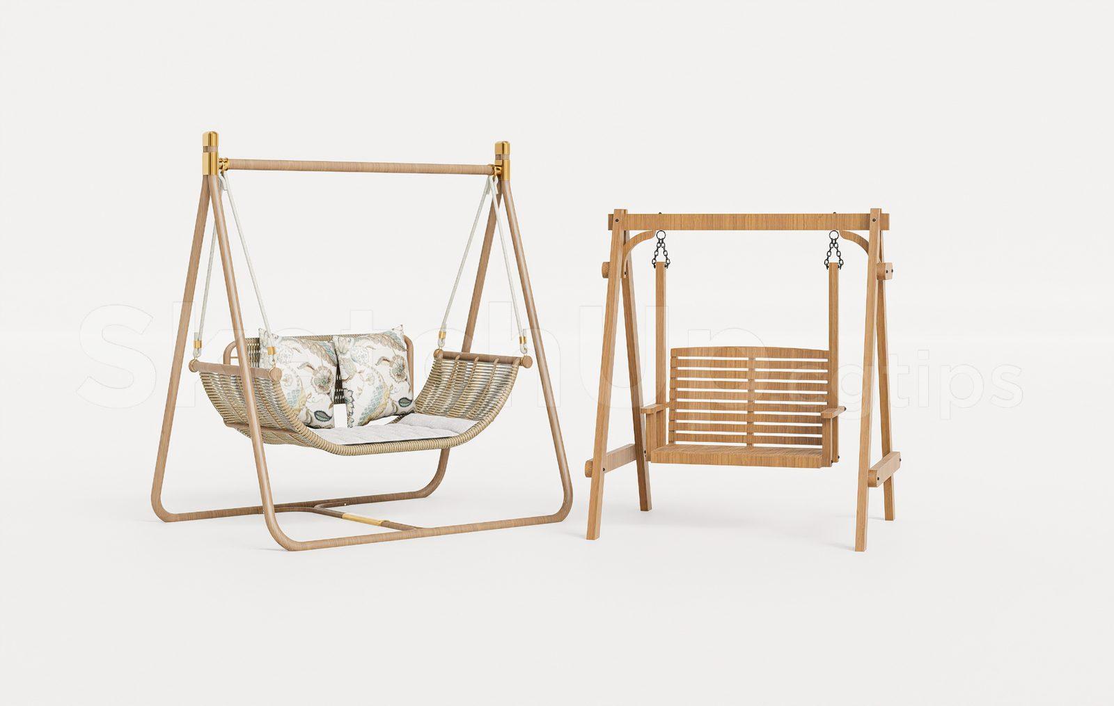 Wooden Outdoor Swing Chair
