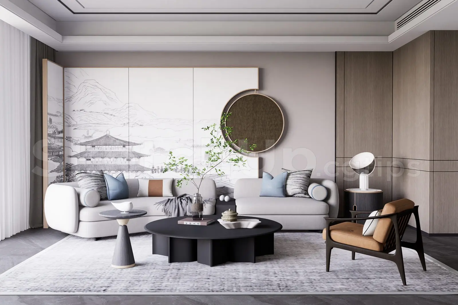 Living Room Interior — preview 1 (cgtips, CC0)