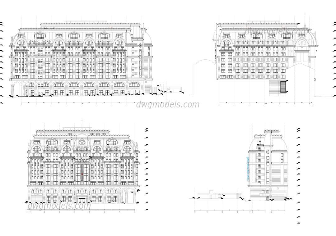 Facades of hotel