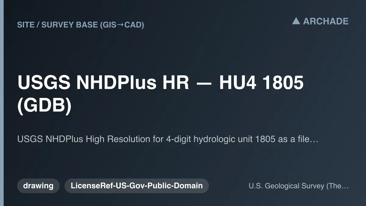USGS NHDPlus HR — HU4 1805 (GDB)