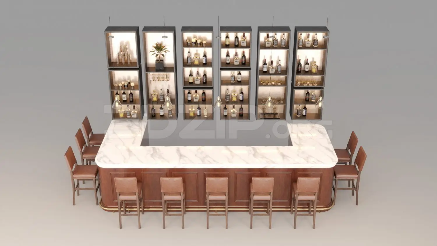 Bar — preview 1 (3dzip, CC0)