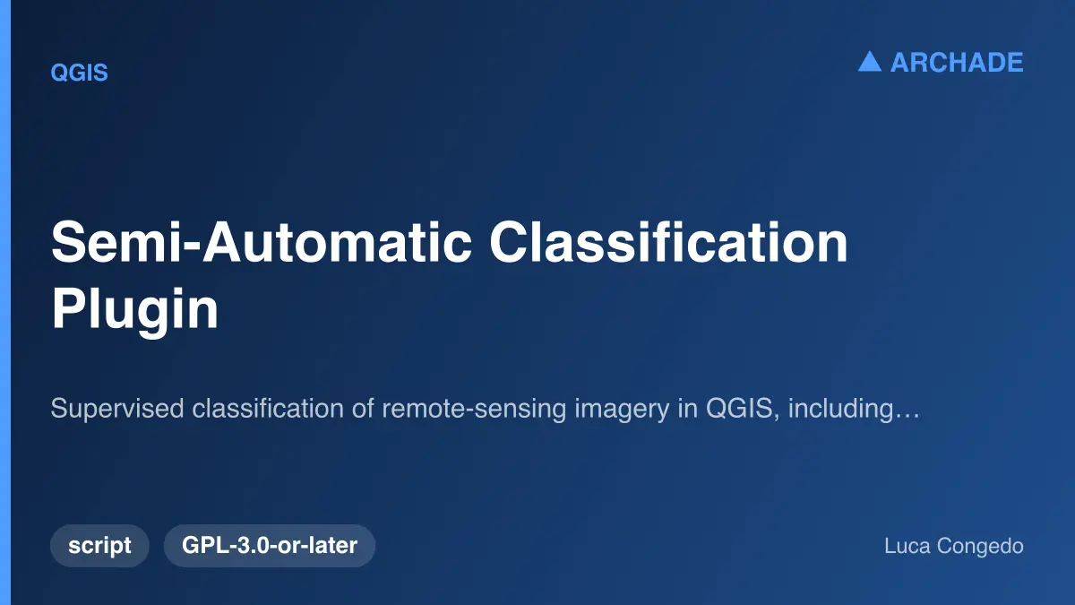 Semi-Automatic Classification Plugin