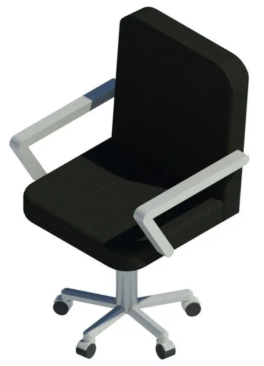 Office chair with leather seat