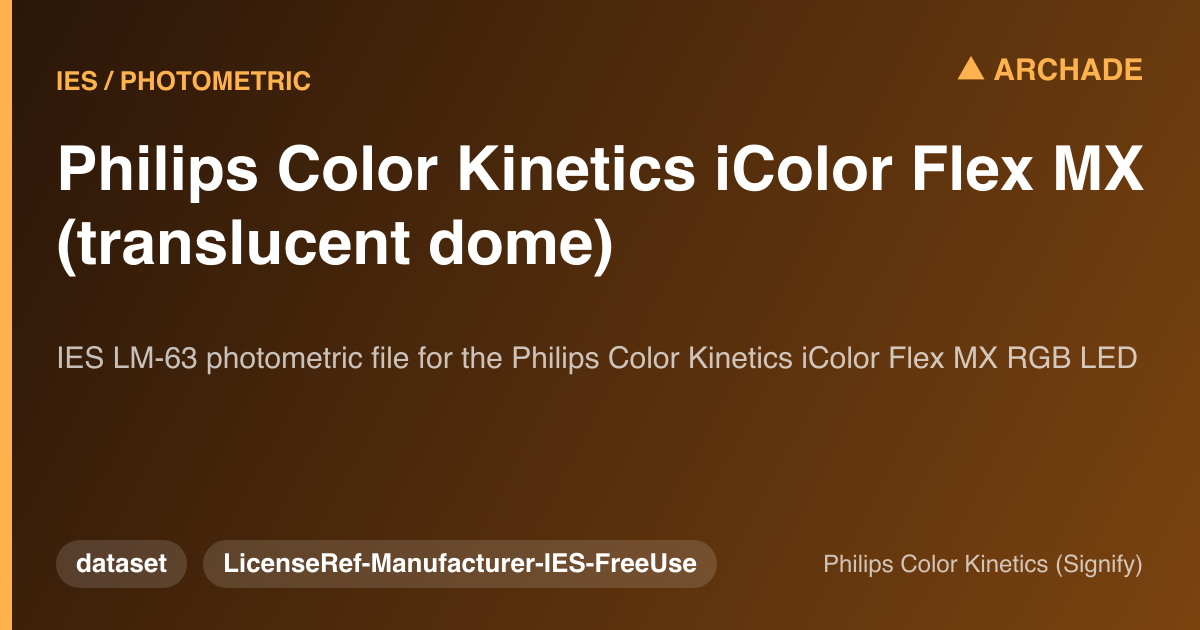 Philips Color Kinetics iColor Flex MX (translucent dome)