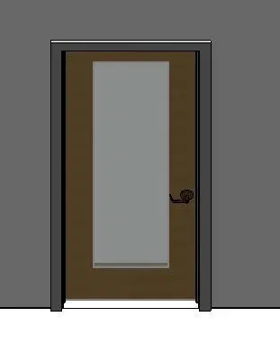 French door that opens and closes