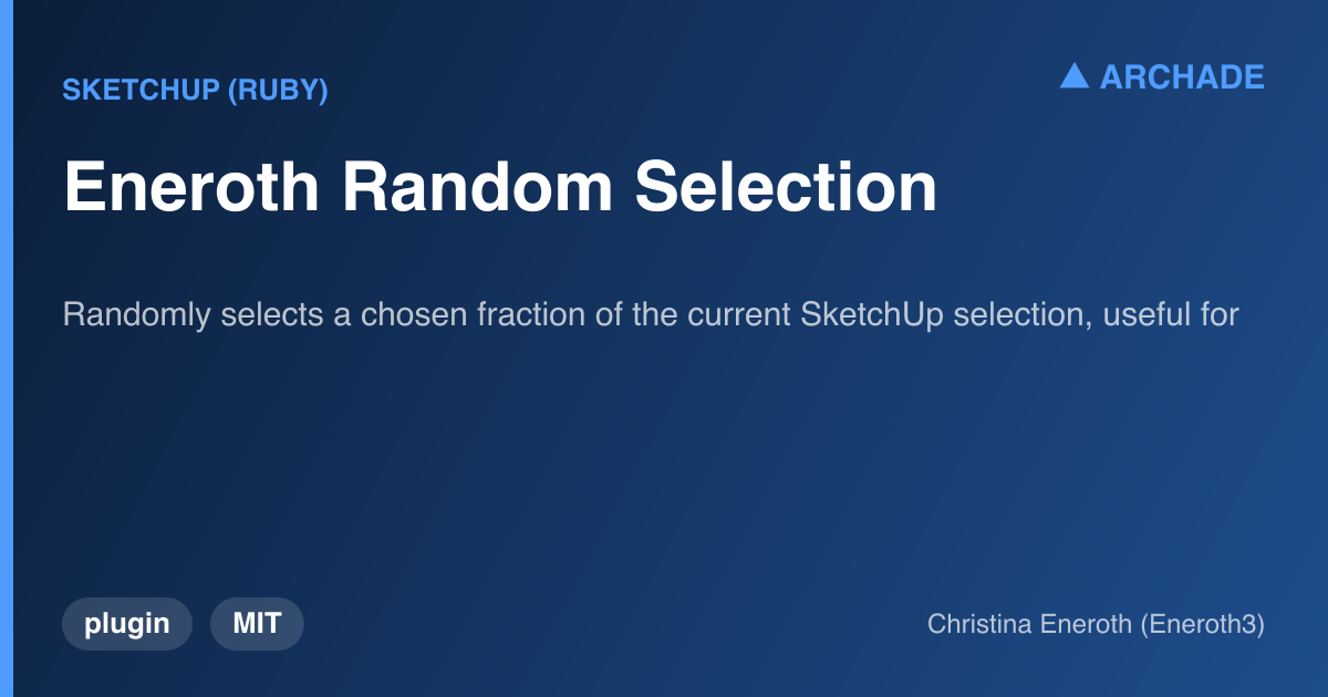 Eneroth Random Selection