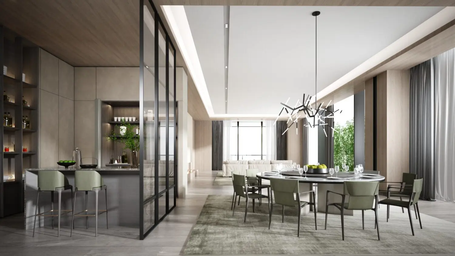 Living Room – Kitchen Interior