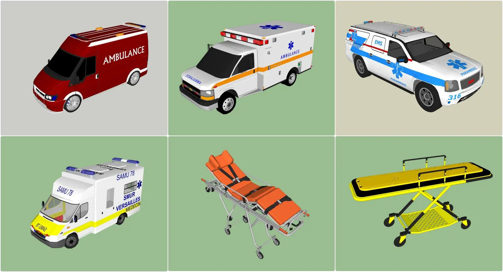 Ambulance, Stretcher — preview 1 (cgtips, CC0)