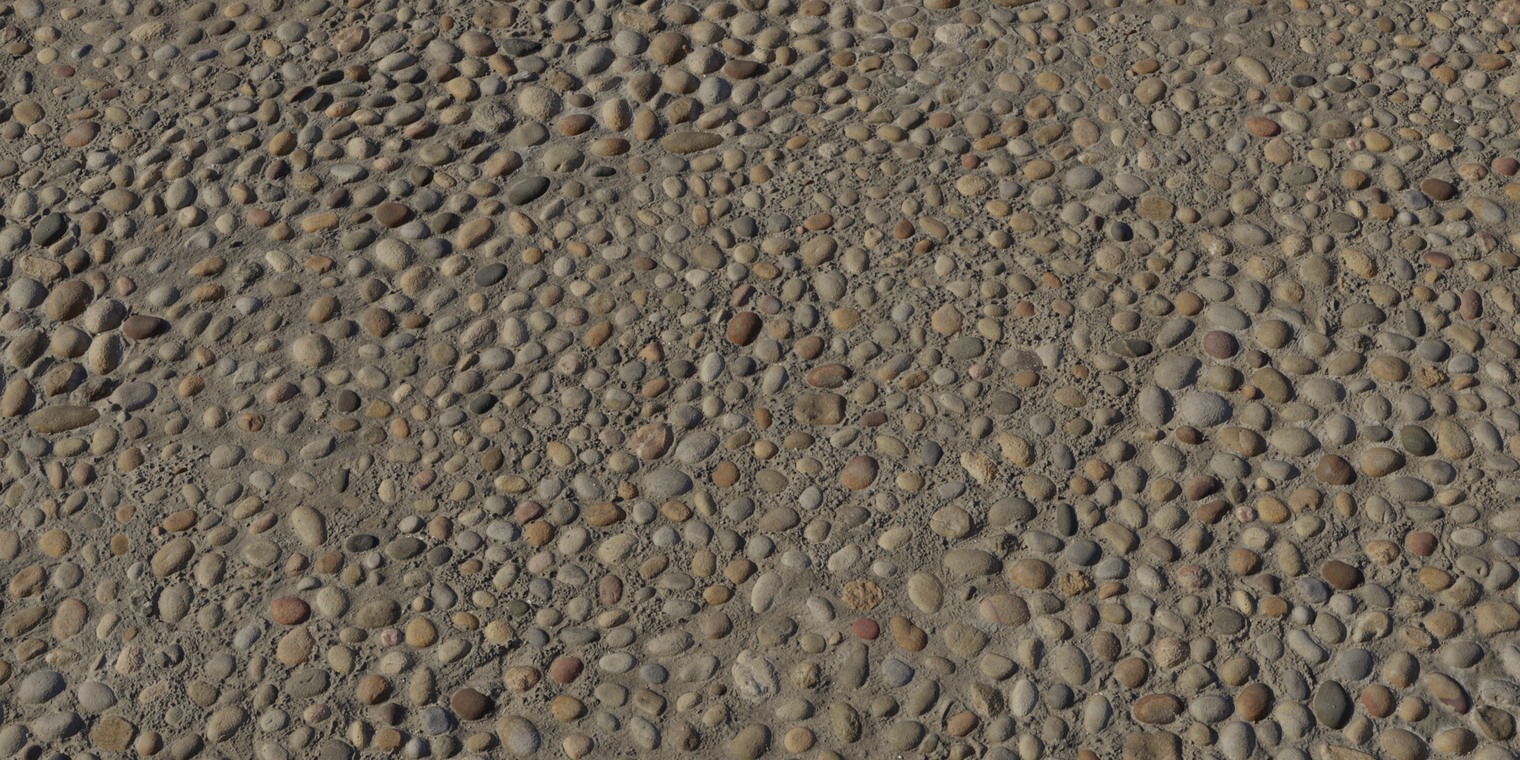 Rock Embedded Concrete