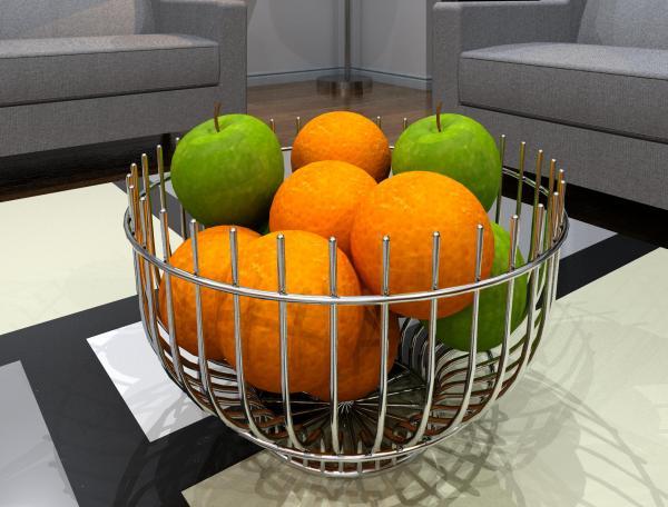 Fruit bowl with fruit