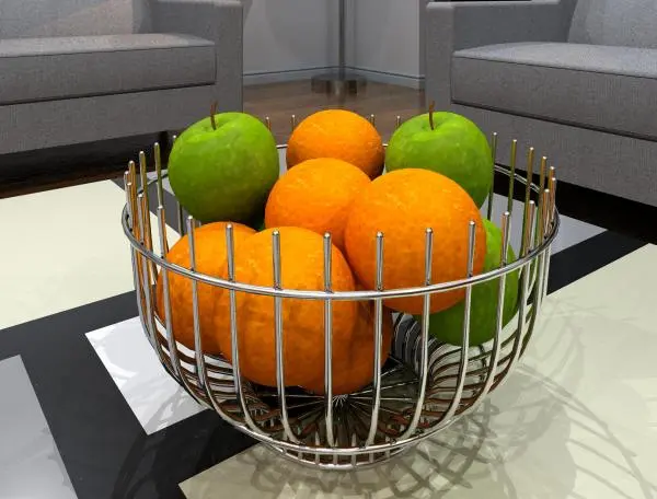 Fruit bowl with fruit