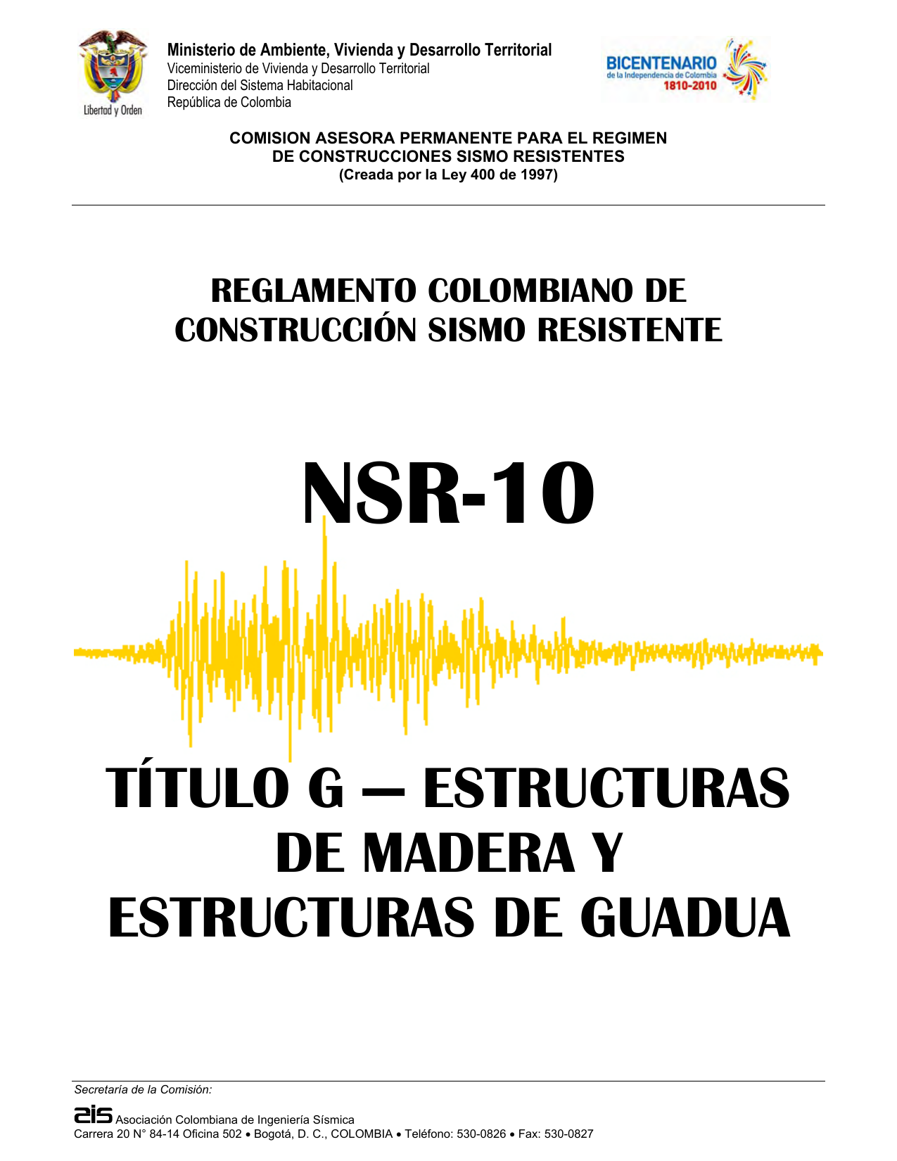 NSR-10 Título G: Estructuras de Madera y Guadua