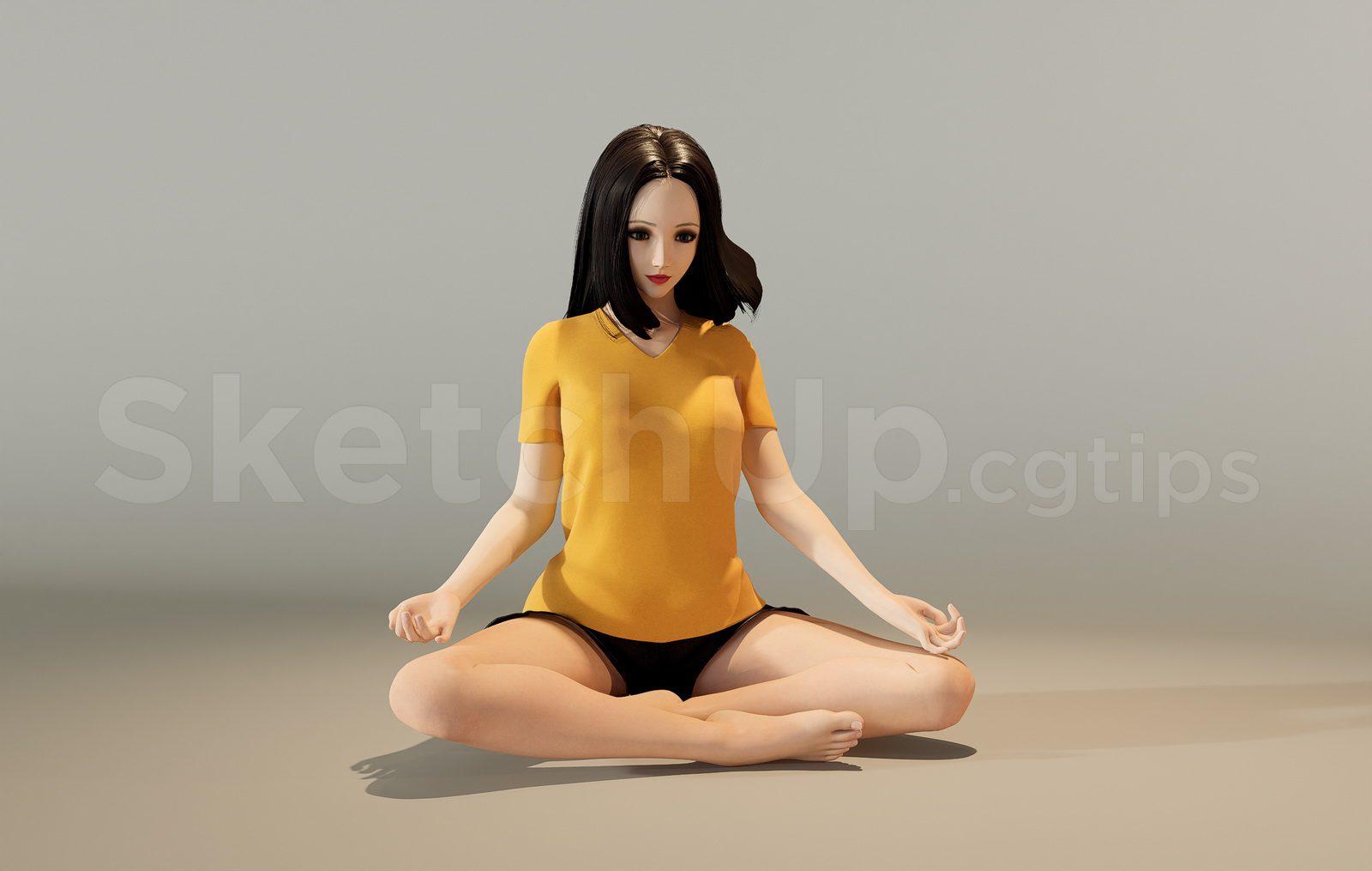 Character Doing Yoga