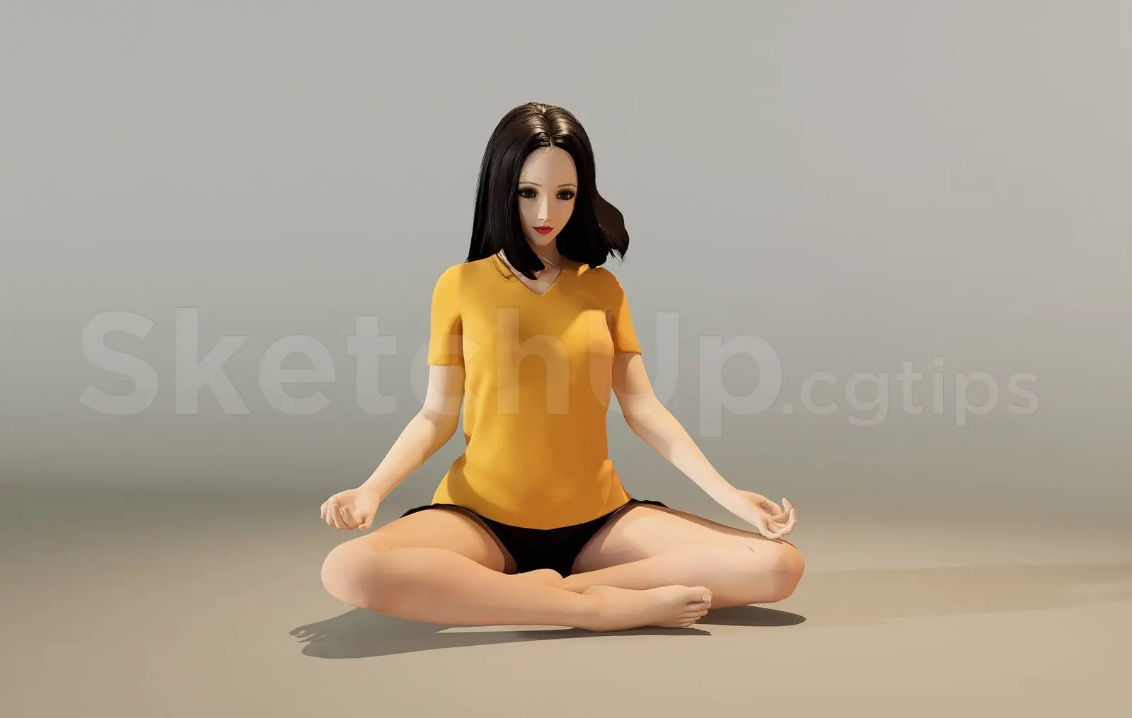Character Doing Yoga