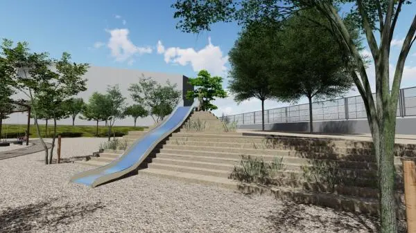 Embankment stainless slide