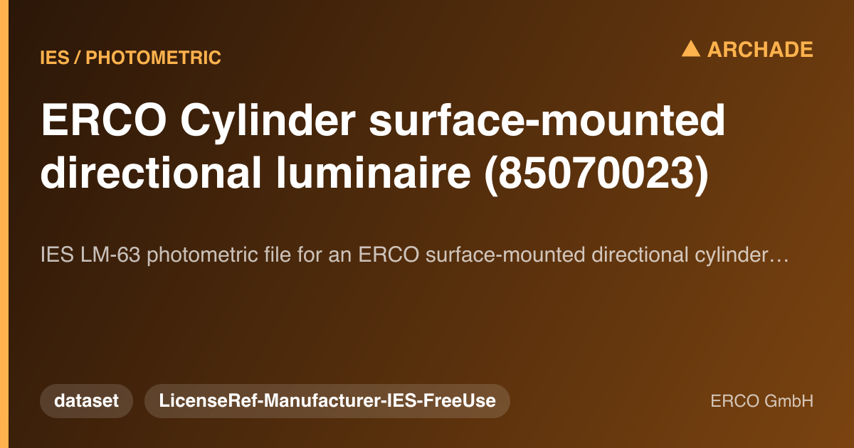ERCO Cylinder surface-mounted directional luminaire (85070023)