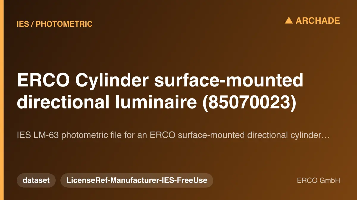 ERCO Cylinder surface-mounted directional luminaire (85070023)