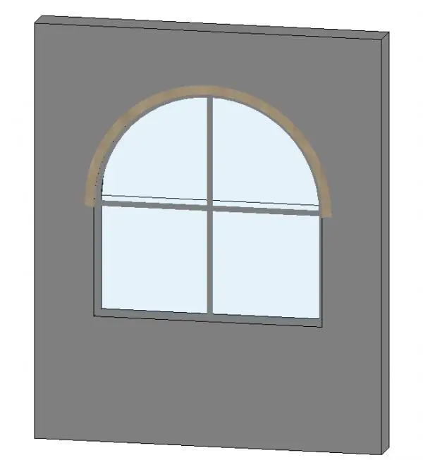Arch window with Brick Arch