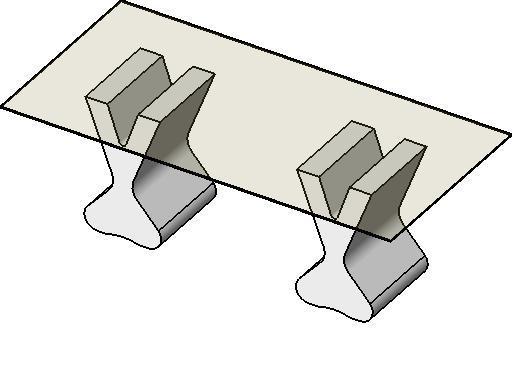 Dinner Table in Glass and Stone