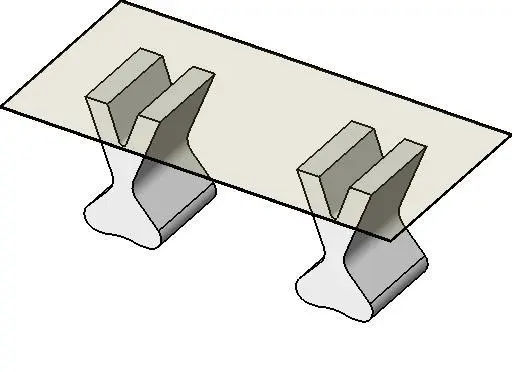 Dinner Table in Glass and Stone
