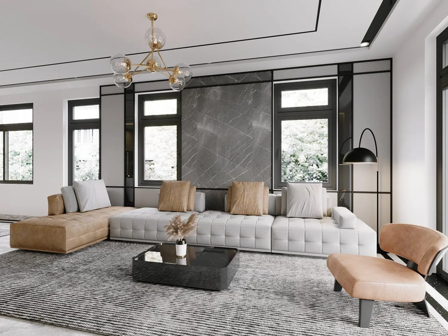 Interior Kitchen – Livingroom Scene