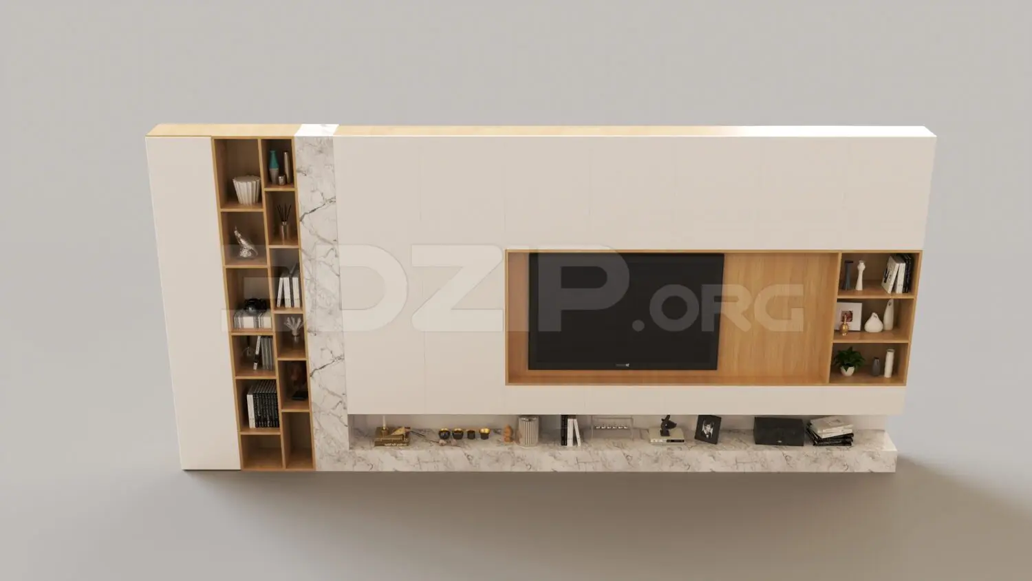 TV Wall — preview 1 (3dzip, CC0)