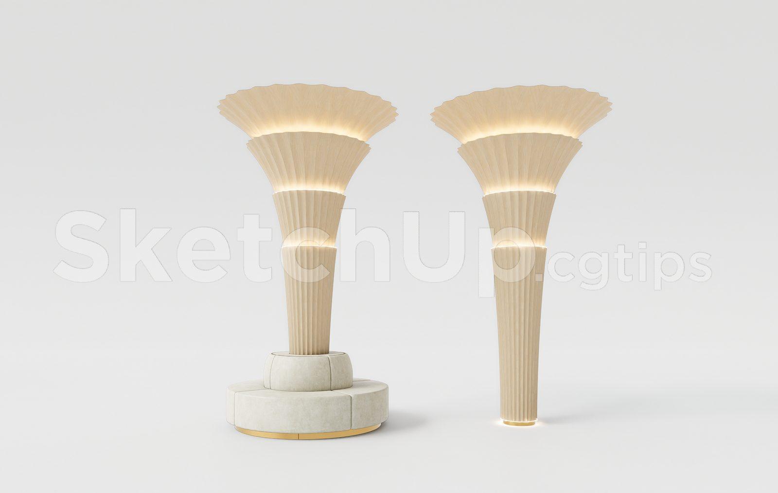 Modern Luxury Interior Lighting Columns