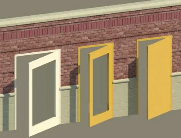Fully parametric Operable flush door multiple panels
