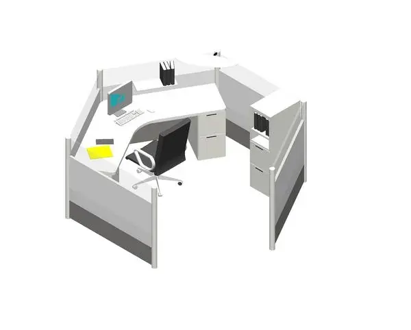 Teknion 64 Sq Foot Workstation