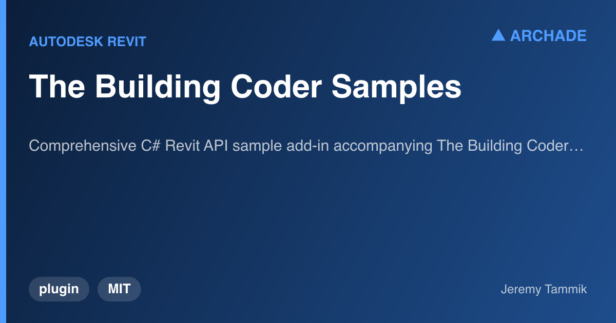 The Building Coder Samples