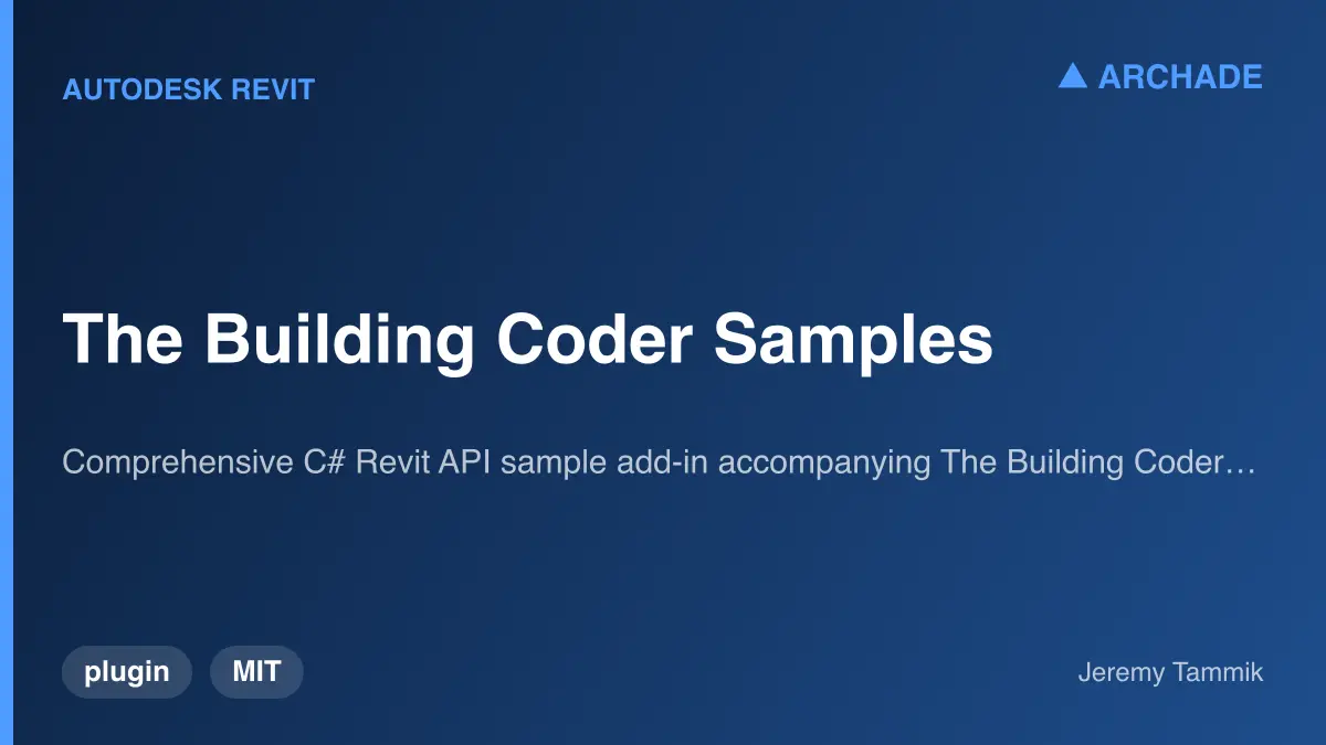 The Building Coder Samples