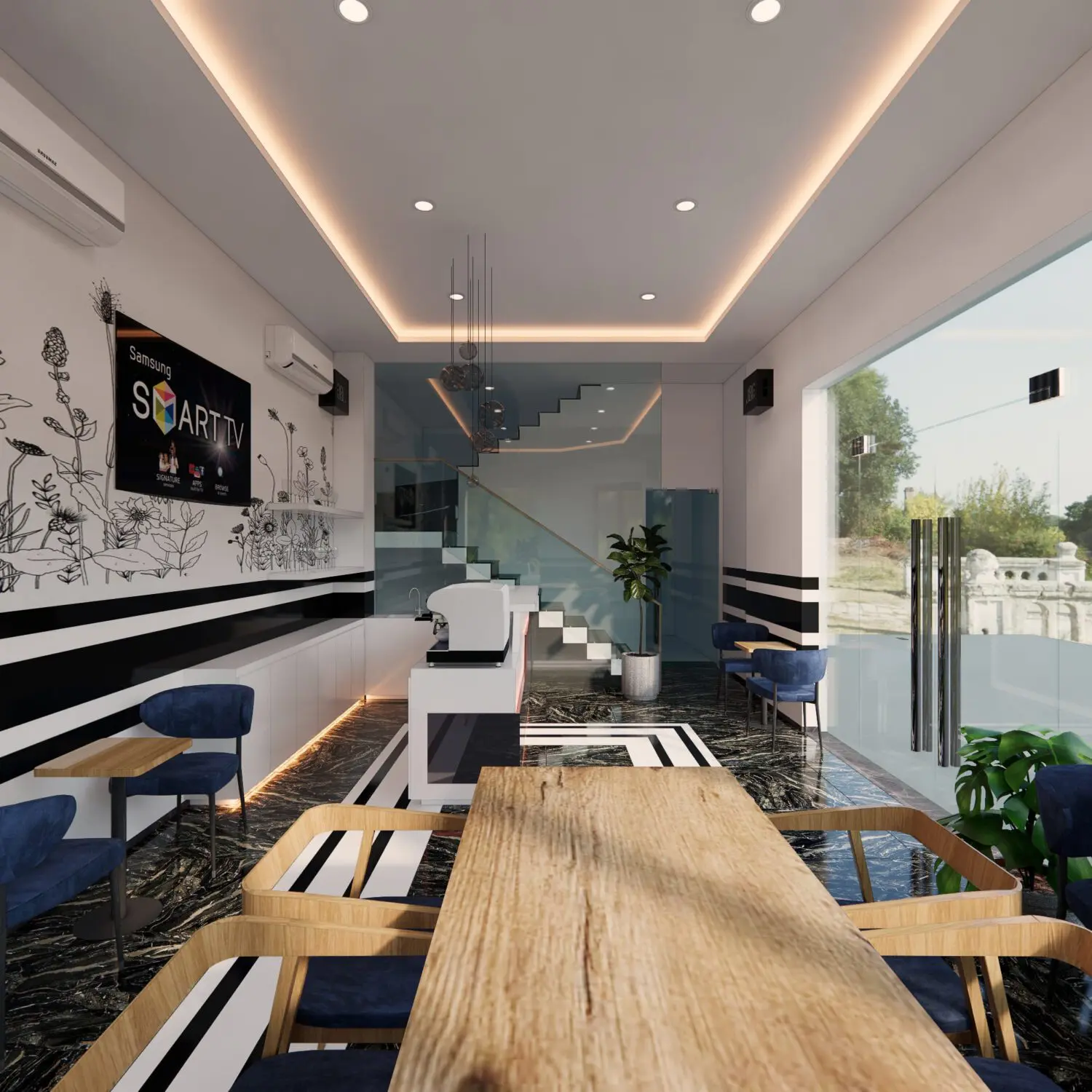 Coffee room Interior — preview 1, by Tran Huy (cgtips)