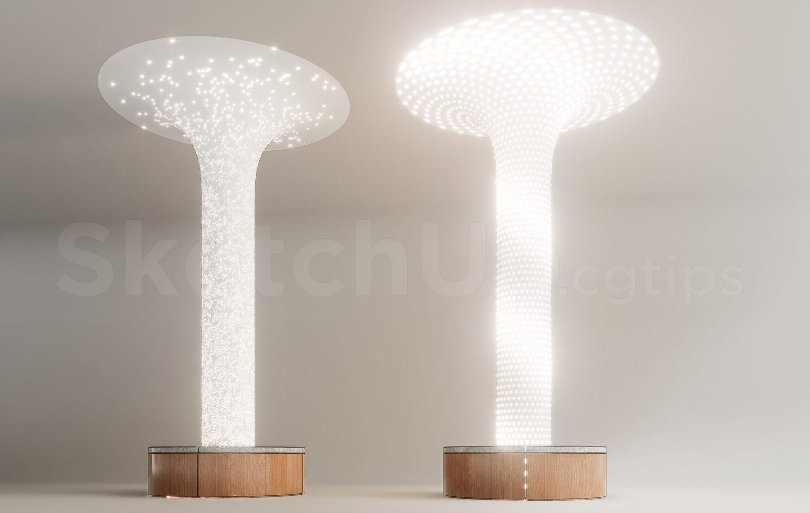 Modern Luxury Interior Lighting Columns