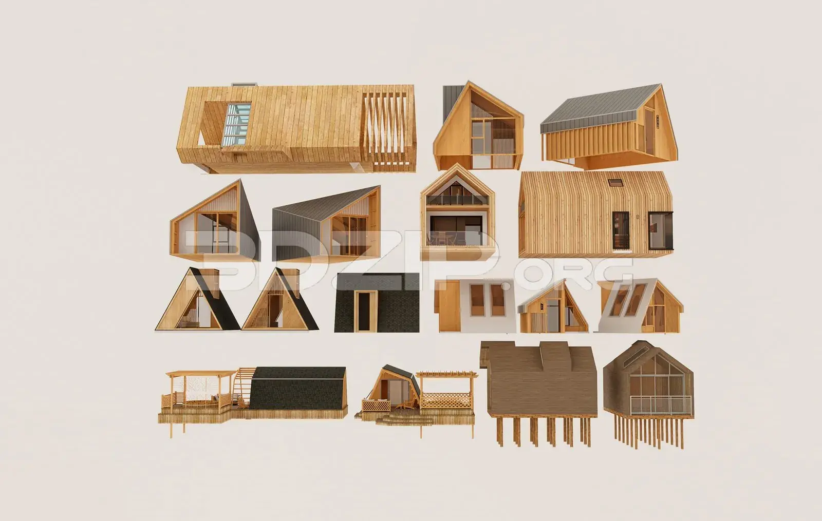 Modern wooden cabin