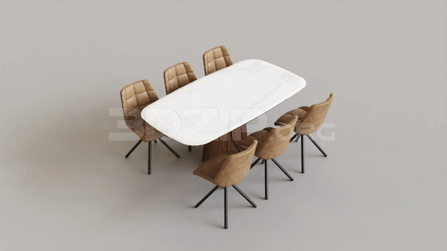 Dining Table And Chair — preview 1 (3dzip, CC0)