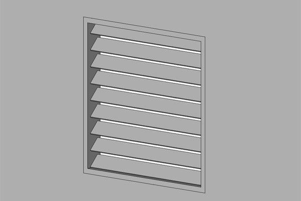 Simple Blade Louvre Screen