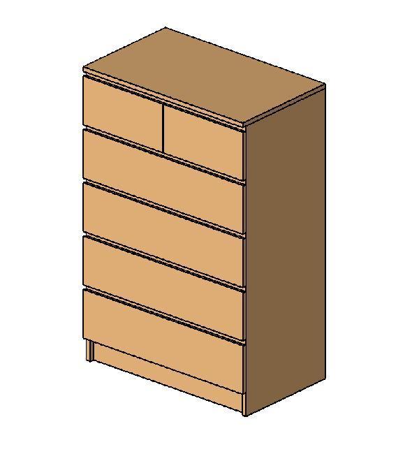 Ikea Malm 6-drawer dresser - tall