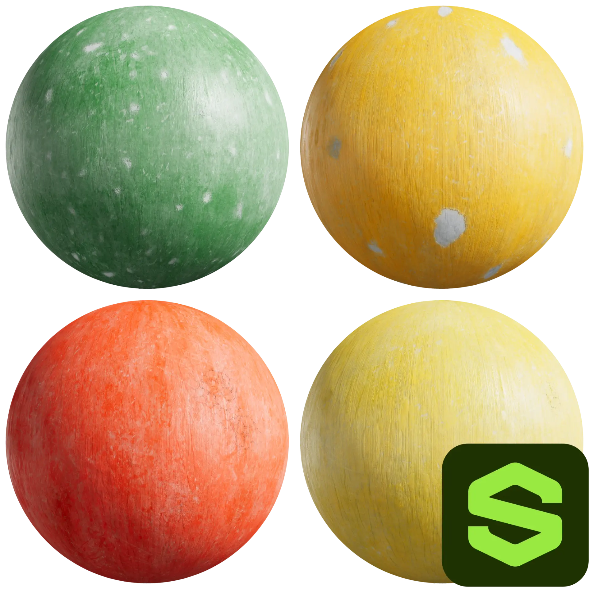 Painted Plaster Substance 001