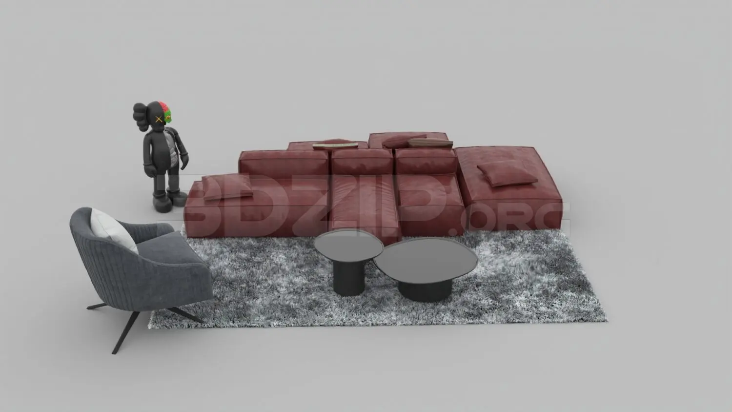 Sofa — preview 1, by Tran Trung Hieu (3dzip, CC0)