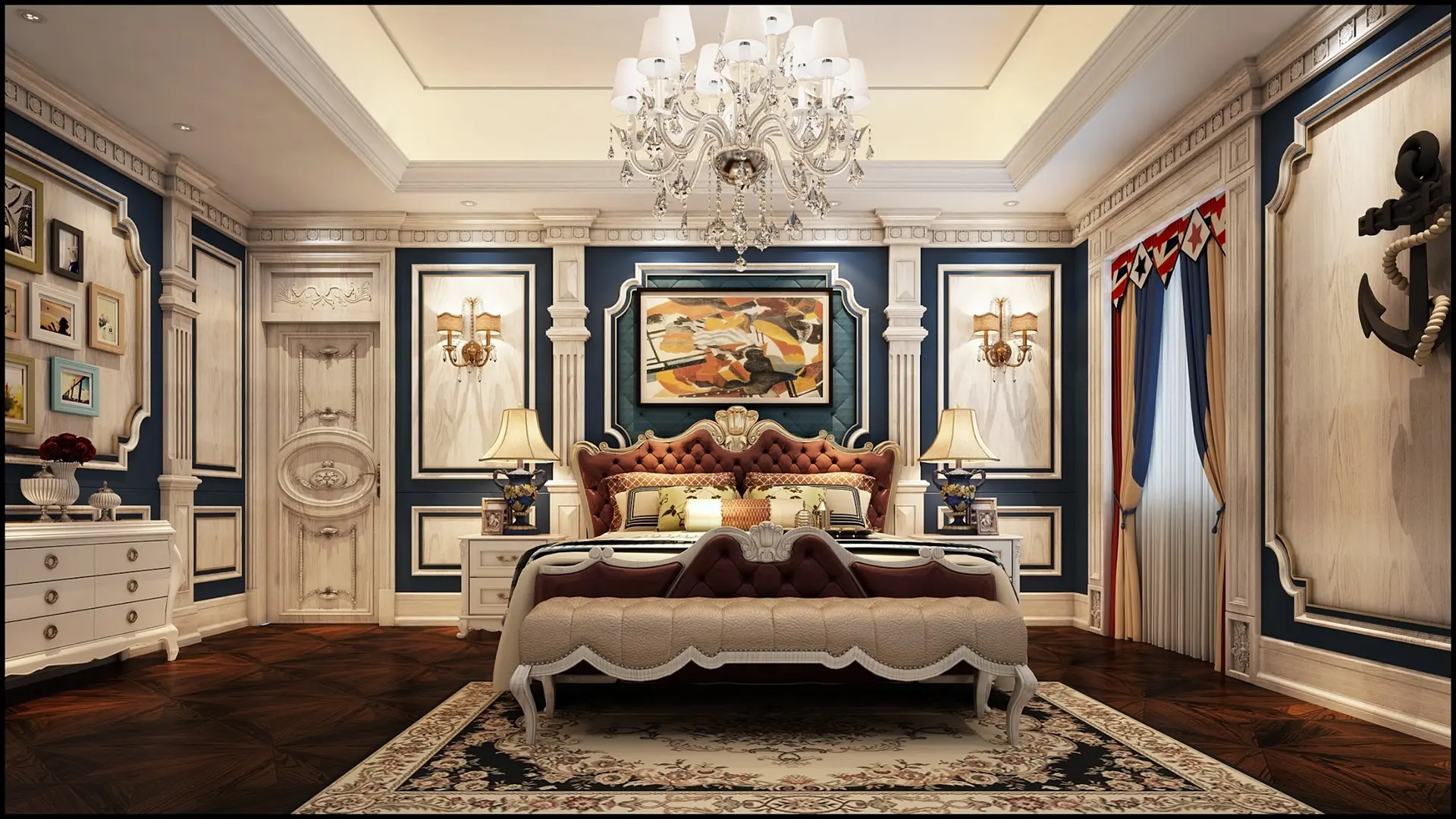 Interior Bedroom Classic Scene