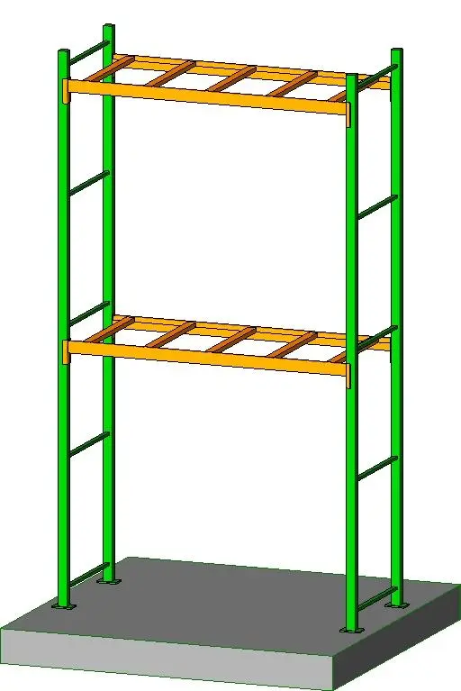 Parametric Pallet Rack - 2 Shelfs