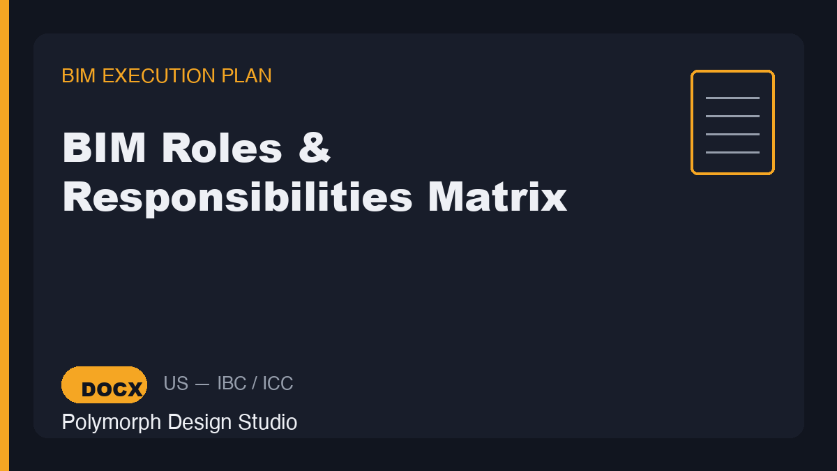 BIM Roles & Responsibilities Matrix