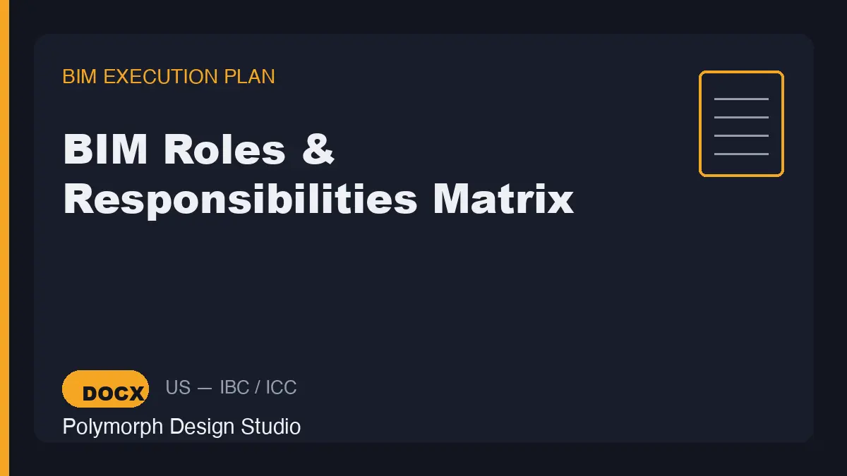 BIM Roles & Responsibilities Matrix