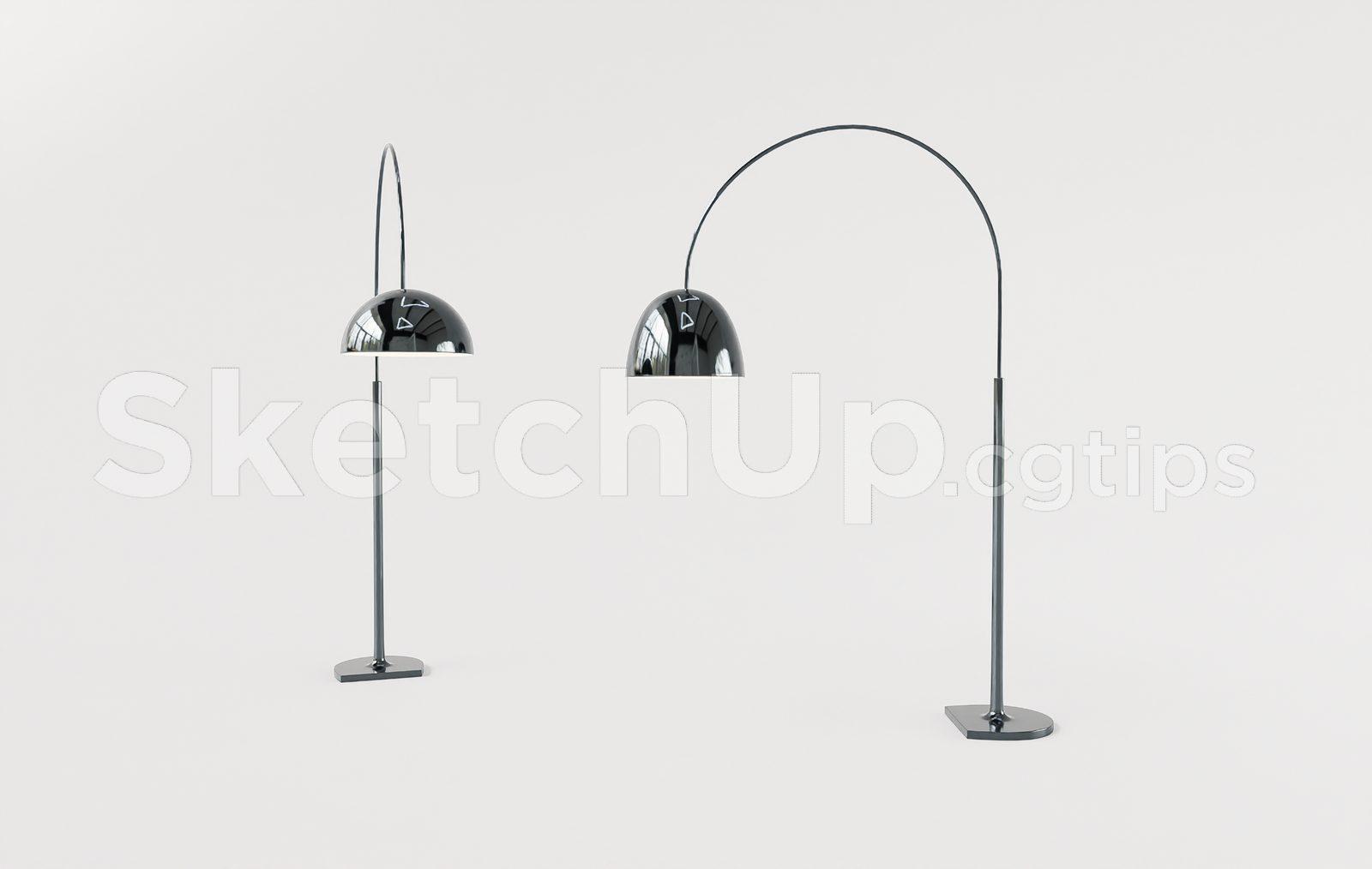 Floor Lamp Model for SketchUp – Interior Design Ready