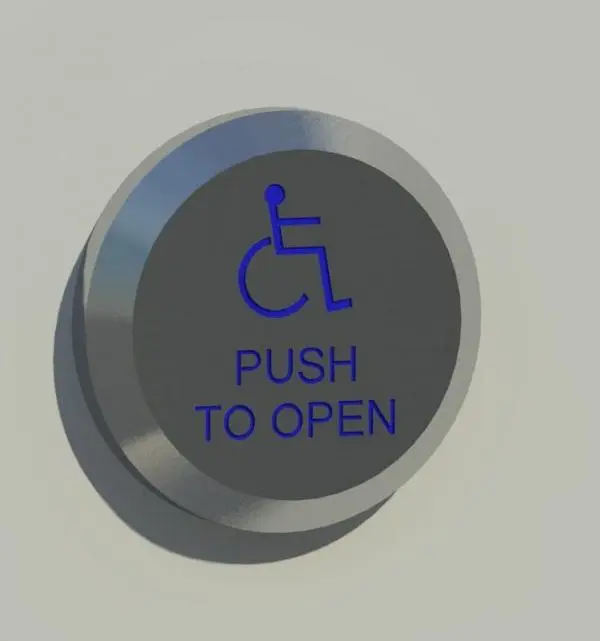 Barrier Free Door Operator - Push Button - Round