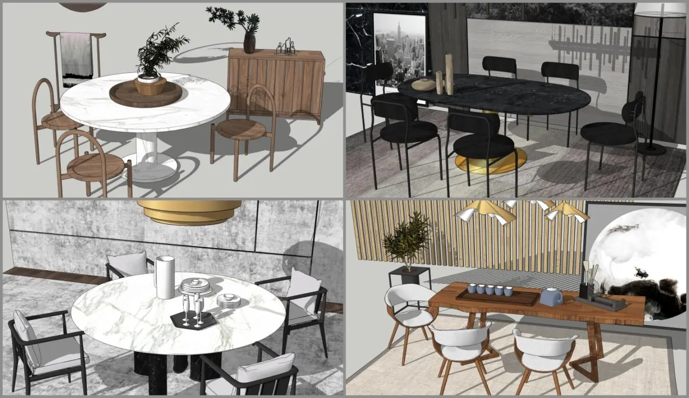 Dining Table And Chair — preview 1 (cgtips)