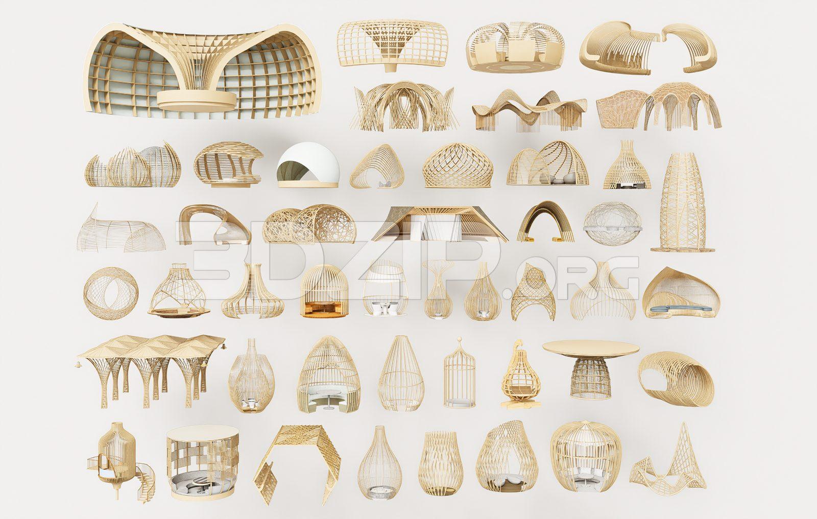 Bamboo Architecture Pavilion Pack