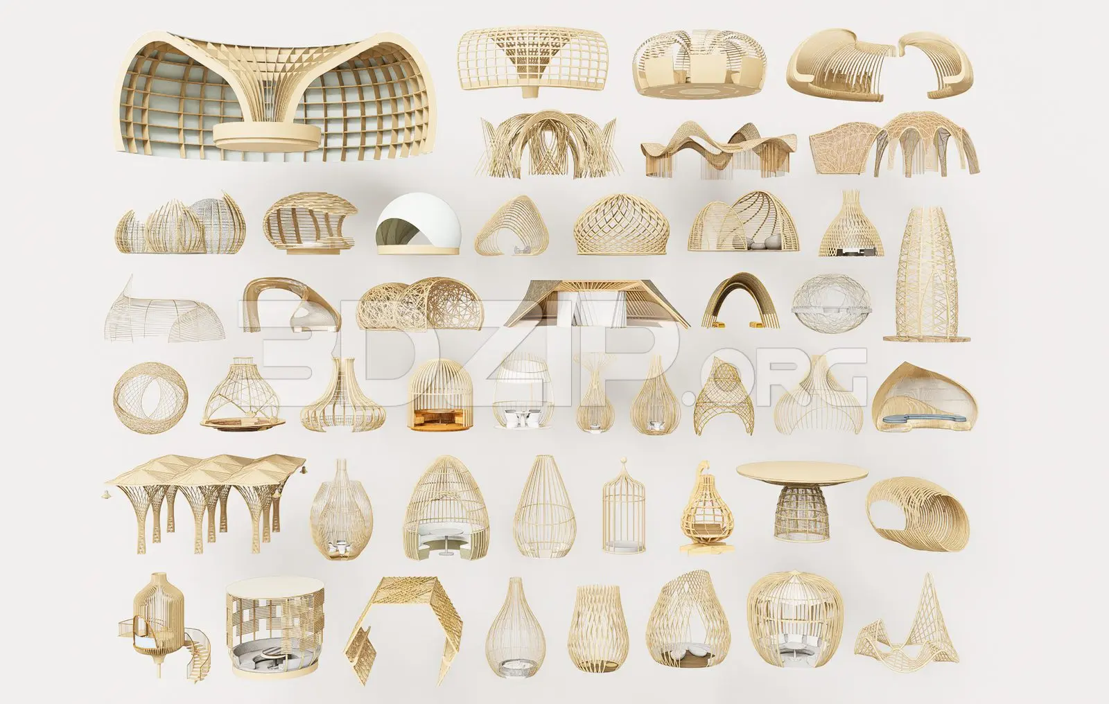 Bamboo Architecture Pavilion Pack