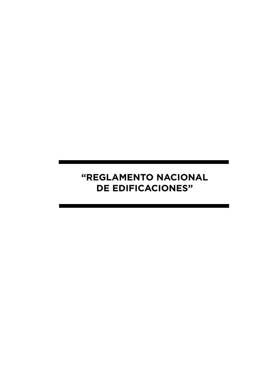 Reglamento Nacional de Edificaciones (RNE)