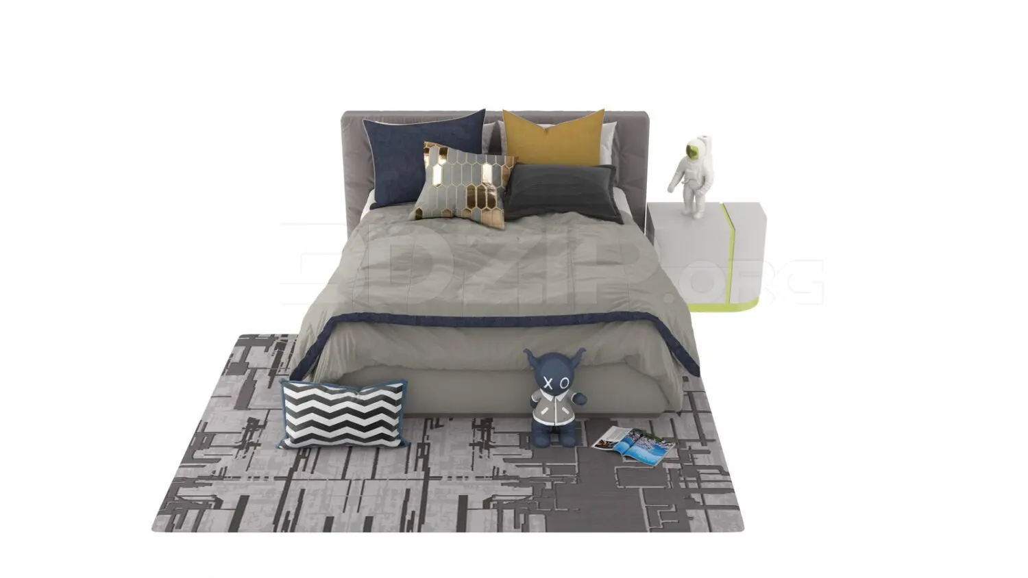 Child Bed — preview 1 (3dzip, CC0)